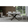 Mesa extensible blanco 90 x 120 - 180 cm cocina comedor Ganty White Rebajas