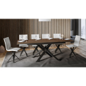 Mesa de comedor diseño extensible 90 x 160 - 220 cm moderna madera Ganty Long Wood Rebajas