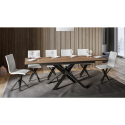 Mesa de comedor 90x160-220 cm moderna extensible madera Ganty Long Oak Rebajas