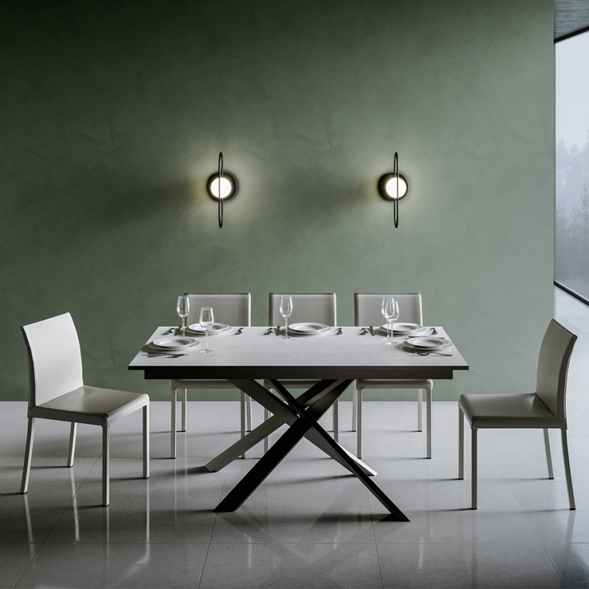 Tecno Libra Oak mesa cocina comedor extensible 90 x 90-180 cm