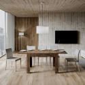 Mesa de comedor diseño extensible 90 x 120 - 180 cm madera moderno Bibi Wood Rebajas