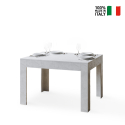 Mesa blanca extensible 90 x 120 - 180 cm cocina comedor Bibi White Venta