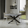 Mesa de comedor cocina extensible gris 90 x 130 - 234 cm Volantis Concrete