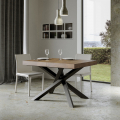 Mesa de comedor 90 x 130 - 234 cm moderna extensible madera Volantis Noix Promoción