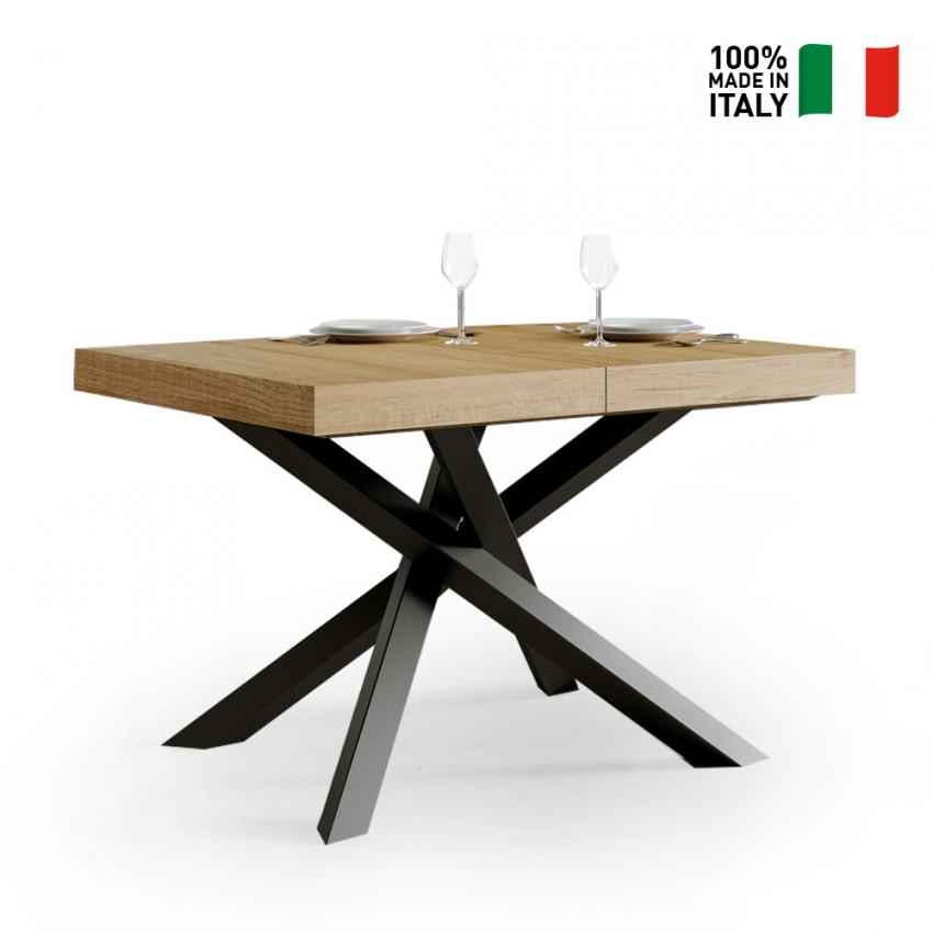 Bibi Wood mesa comedor diseño extensible 90 x 120 - 180 cm madera