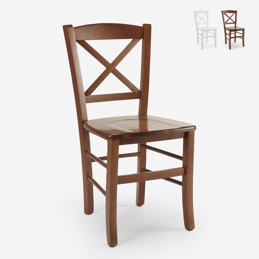 Silla de madera clásica rústica restaurante comedor bar Venezia Croce