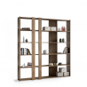 Librería de pared diseño madera moderno 6 estantes casa oficina Kato C Wood Oferta
