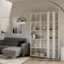 Librería de pared blanca salón oficina diseño moderno Kato A Small Promoción