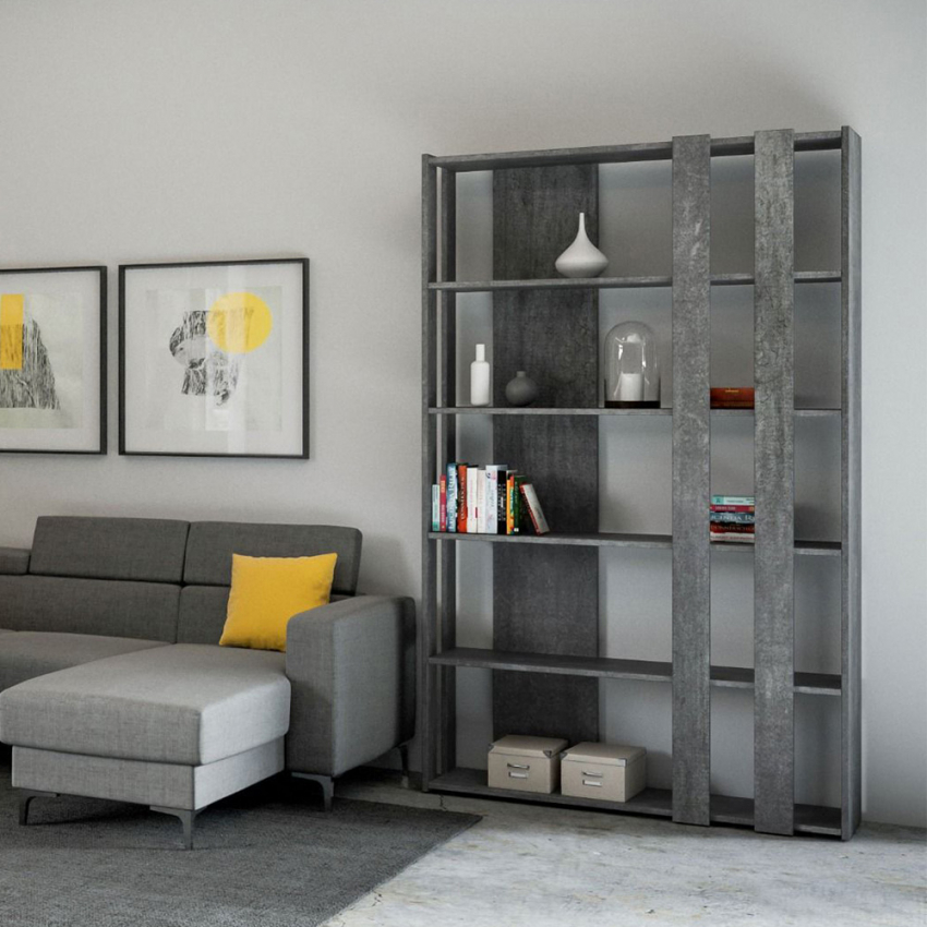 Librería moderna gris de pared salón oficina Kato B Small Concrete Promoción