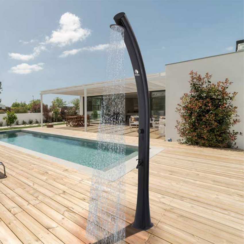 Ducha solar 22lt de jardín piscina diseño grifo lavapiés Sole Promoción