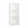 Estantería Librería blanca de madera con 3 compartimentos regulables en altura Easybook Oferta