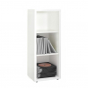 Estantería Librería blanca de madera con 3 compartimentos regulables en altura Easybook Descueto