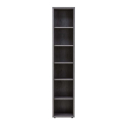Estantería Librería de madera moderna estrecha con 6 compartimentos color gris Hart Rebajas