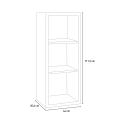 Estantería Librería blanca de madera con 3 compartimentos regulables en altura Easybook Catálogo