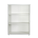 Estantería Librerìa baja blanca madera reciclada 3 compartimentos regulables en altura read Rebajas