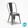 stock 20 silla Lix industrial metal acero para cocinas y bares steel one 