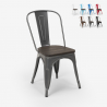 stock 20 sillas Lix industrial acero madera para cocina y bar steel wood 