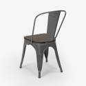 stock 20 sillas industrial acero madera para cocina y bar steel wood 