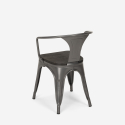 20 sillas de comedor de metal y madera estilo industrial Lix steel wood arm 