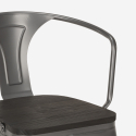 20 sillas de comedor de metal y madera estilo industrial steel wood arm 