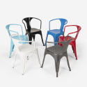 stock 20 sillas Lix industrial con reposabrazos acero para cocina y bar steel arm 