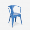 stock 20 sillas industrial con reposabrazos acero para cocina y bar steel arm 