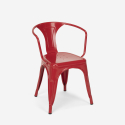 stock 20 sillas industrial con reposabrazos acero para cocina y bar steel arm 