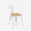 20 sillas de comedor de metal y madera estilo industrial Lix steel wood arm light Rebajas