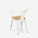 20 sillas de comedor de metal y madera estilo industrial Lix steel wood arm light Descueto