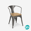 20 sillas de comedor de metal y madera estilo industrial steel wood arm light Elección