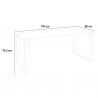 Mesa blanca 170x80cm para oficina y despacho Ghost-Desk Descueto