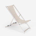 2 Tumbonas mar playa de aluminio plegable regulable Riccione Gold 