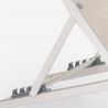 2 Tumbonas mar playa de aluminio plegable regulable Riccione Gold 