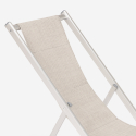 2 Tumbonas mar playa de aluminio plegable regulable Riccione Gold 