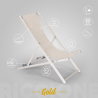 2 Tumbonas mar playa de aluminio plegable regulable Riccione Gold 