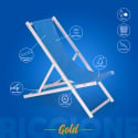 4 Tumbonas mar playa de aluminio plegable regulable Riccione Gold Rebajas