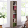 Librería vertical de madera 6 estantes diseño moderno Ely Promoción