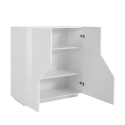 Aparador mueble salón 100 x 43 cm cocina 2 puertas blanco moderno Klain Rebajas