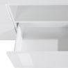 Mueble de TV pared salón moderno 220 x 43 cm blanco brillante Fergus Modelo