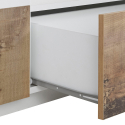 Mueble de TV 220 x 43 cm blanco madera pared salón Fergus Wood Stock