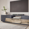 Mueble de TV salón 220 x 43 cm pared diseño moderno Fergus Report Modelo