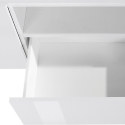 Mueble TV pared blanco brillo salón moderno 200x43cm Hatt Elección