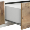 Mueble TV 200x43cm salón pared blanco madera moderno Hatt Wood Stock