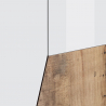 Mueble TV 200x43cm salón pared blanco madera moderno Hatt Wood Modelo