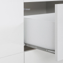 Aparador 220x40cm blanco salón cocina mueble 4 puertas 3 cajones Mavis Catálogo