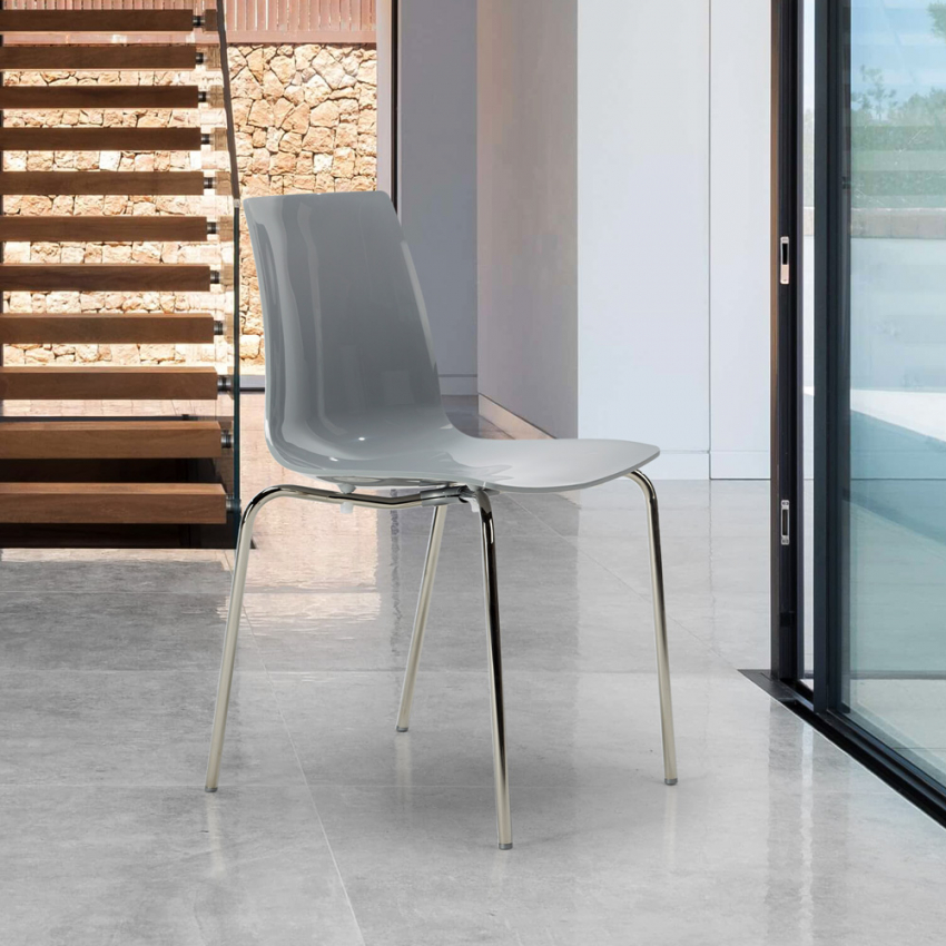  Silla para bar y cocina con soporte de acero apilable Lollipop Grand Soleil Descueto 