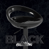 Taburete de cocina de diseño negro ajustable con respaldo Hollywood Black Edition Oferta
