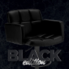 Taburete negro diseño butaca reposabrazos bar cocina Oakland Black Edition Oferta