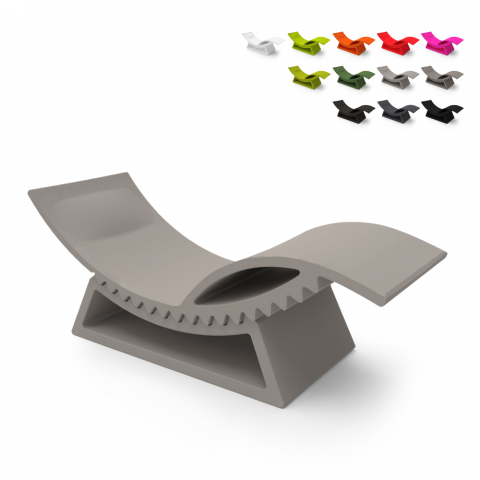 Diseño moderno de la tumbona de la chaise longue al aire libre Tic Tac Slide