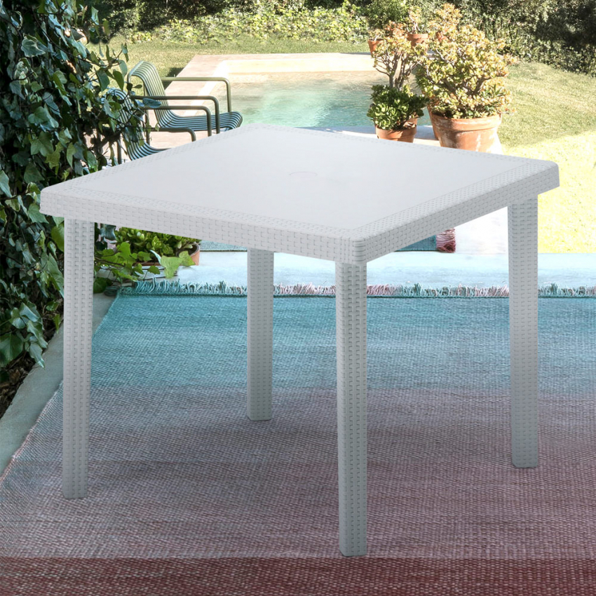  Mesa en Polyrattan para exterior cuadrada 90x90 Grand Soleil Boheme Características

